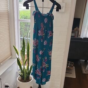 Floral Teal Pant Suit, Large 10/12